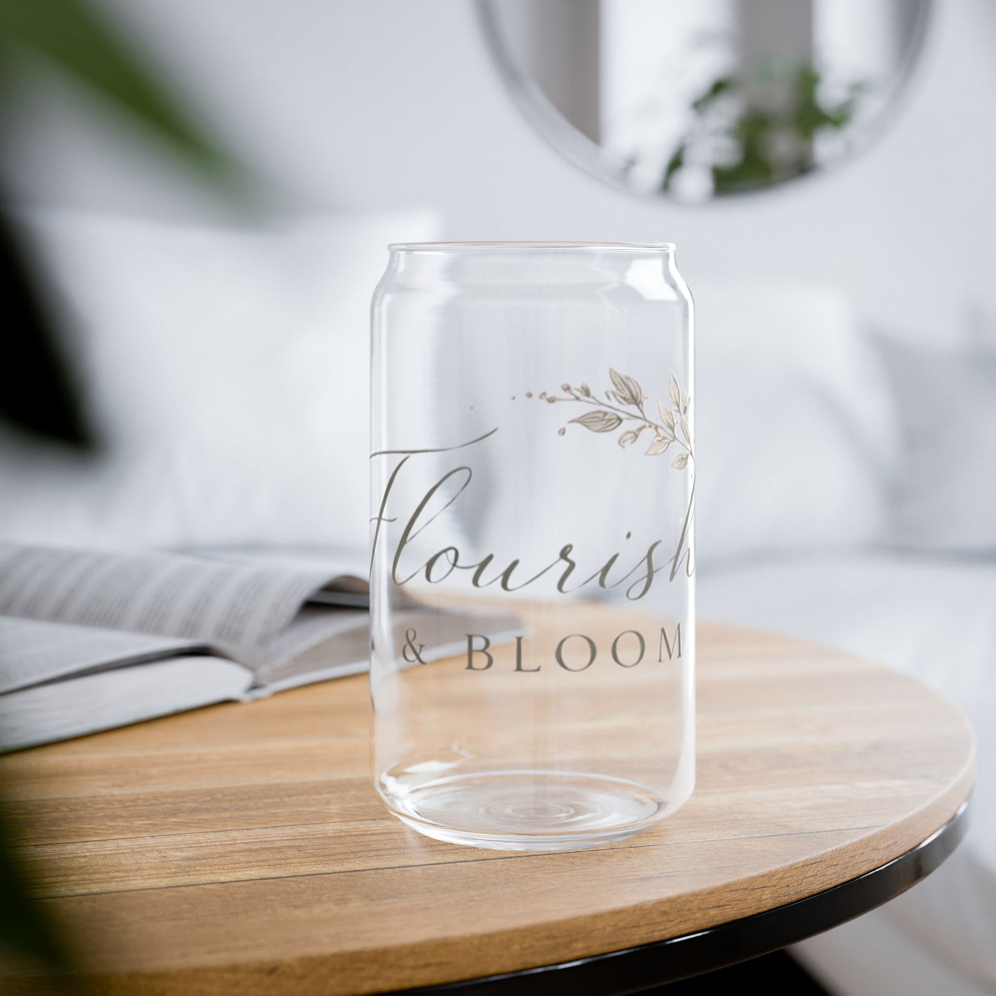 Sipper Glass - Flourish & Bloom Branded (16oz)