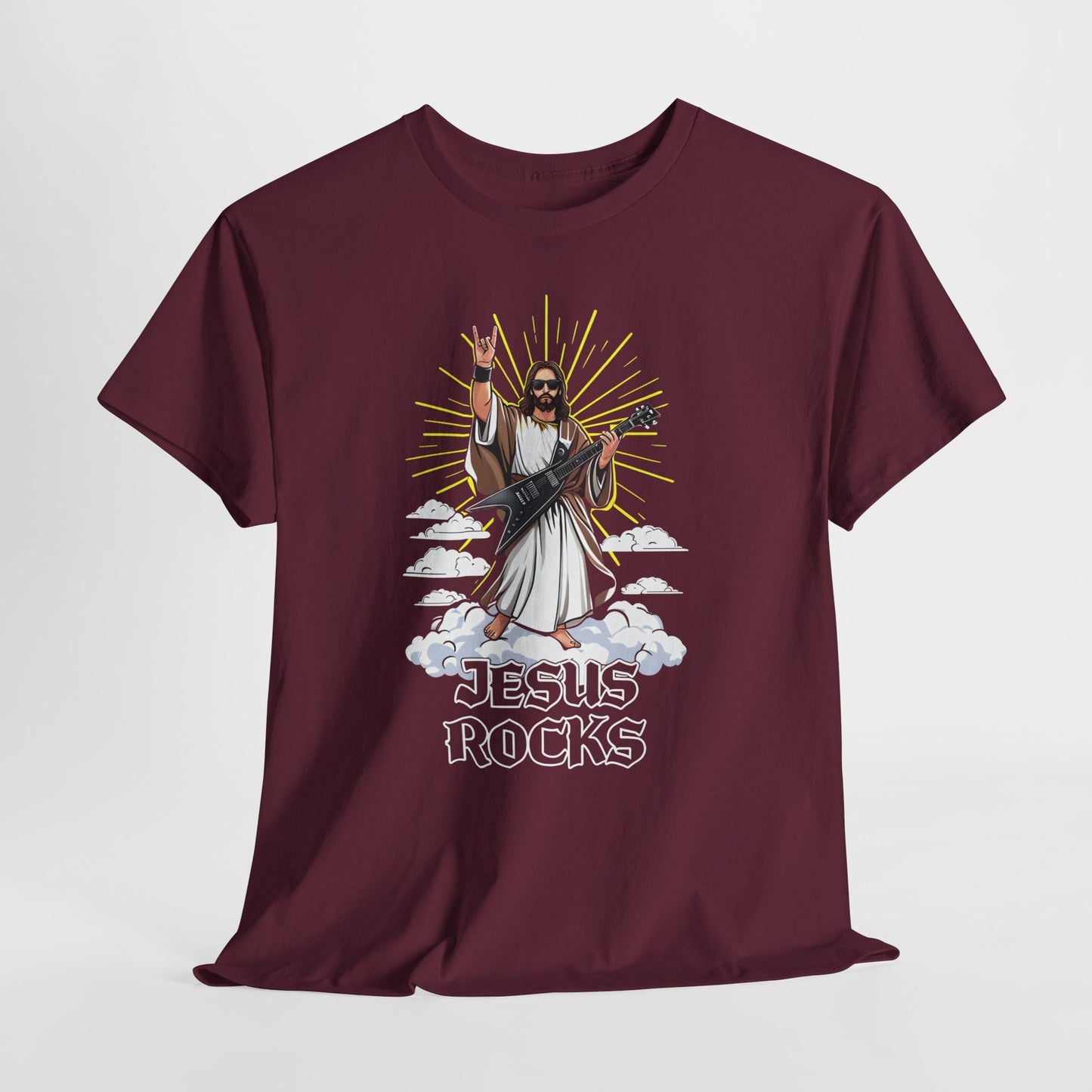 Jesus Rocks T‑Shirt — Rock & Faith Graphic Tee