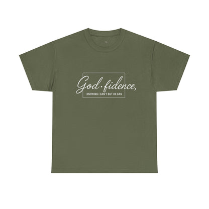 God-fidence Unisex Tee — Inspirational Christian Script T-Shirt