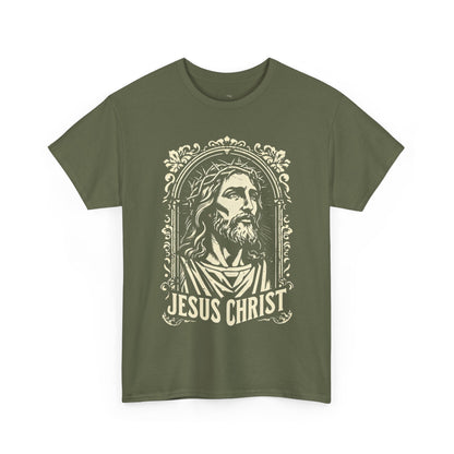 Jesus Christ Front Graphic Tee - Vintage Ornate T-Shirt