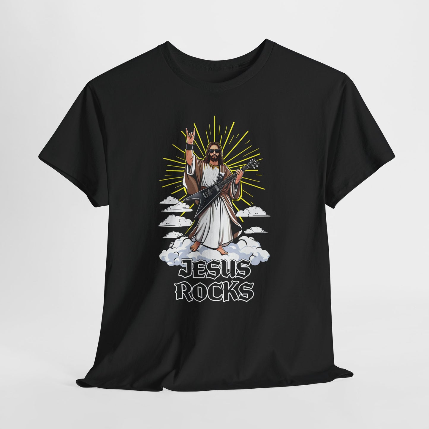 Jesus Rocks T‑Shirt — Rock & Faith Graphic Tee