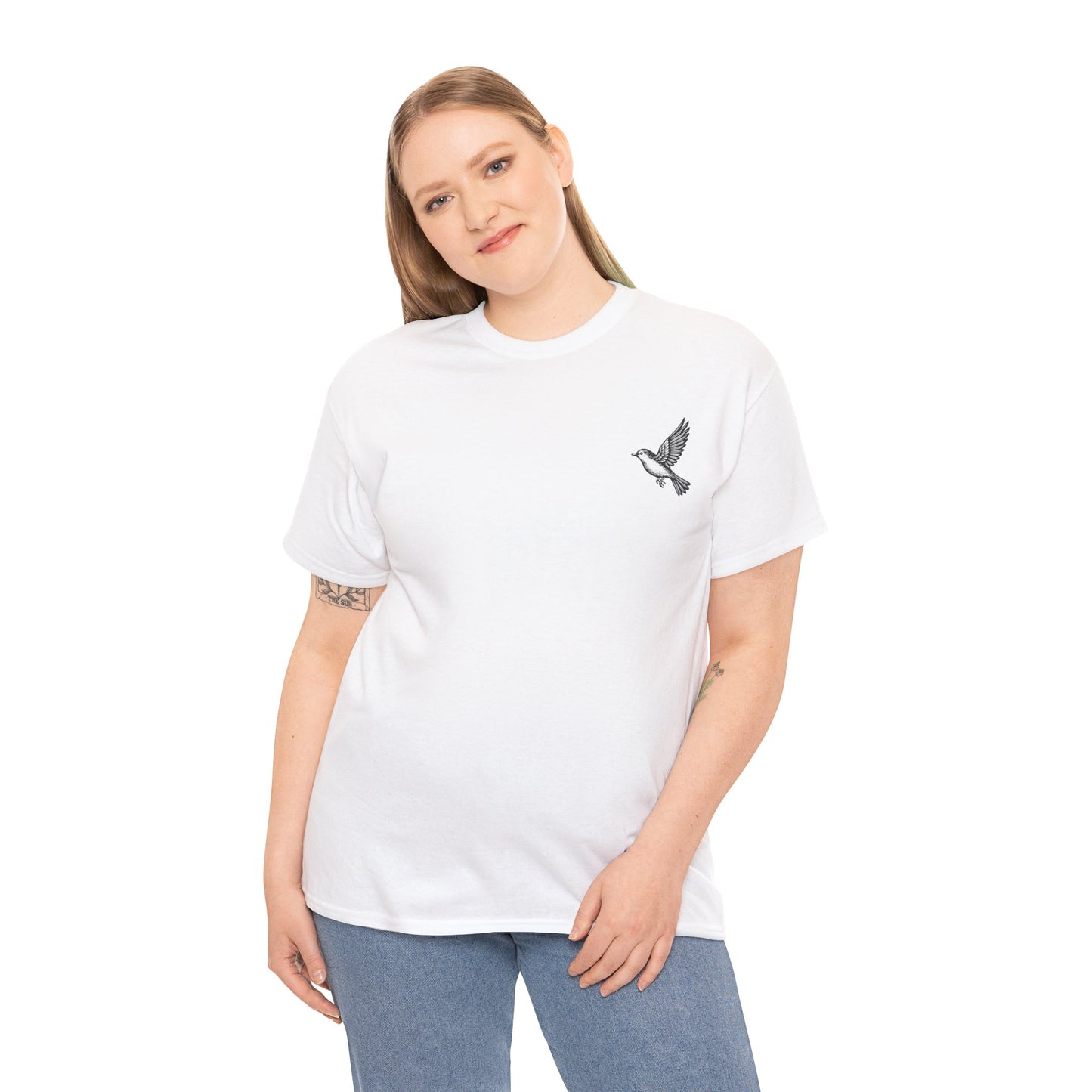 T-Shirt — "I Am With You Always" Hummingbird Floral Comfort Tee