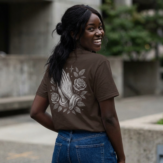 Prayer Hands T-Shirt — Pray Without Ceasing Graphic Unisex Tee