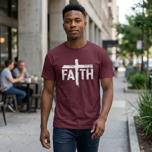 Faith Cross T-Shirt — Christian Inspirational Tee