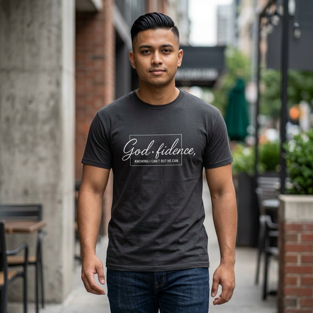 God-fidence Unisex Tee — Inspirational Christian Script T-Shirt