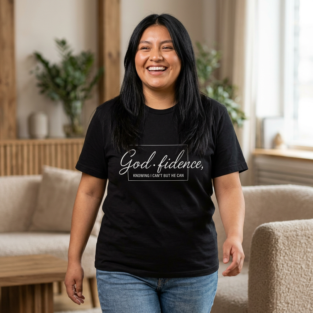 God-fidence Unisex Tee — Inspirational Christian Script T-Shirt
