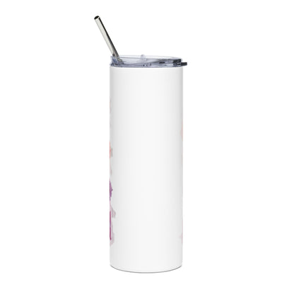 20oz Stainless Steel Tumbler - Watercolor "Loved Chosen Forgiven Redeemed"