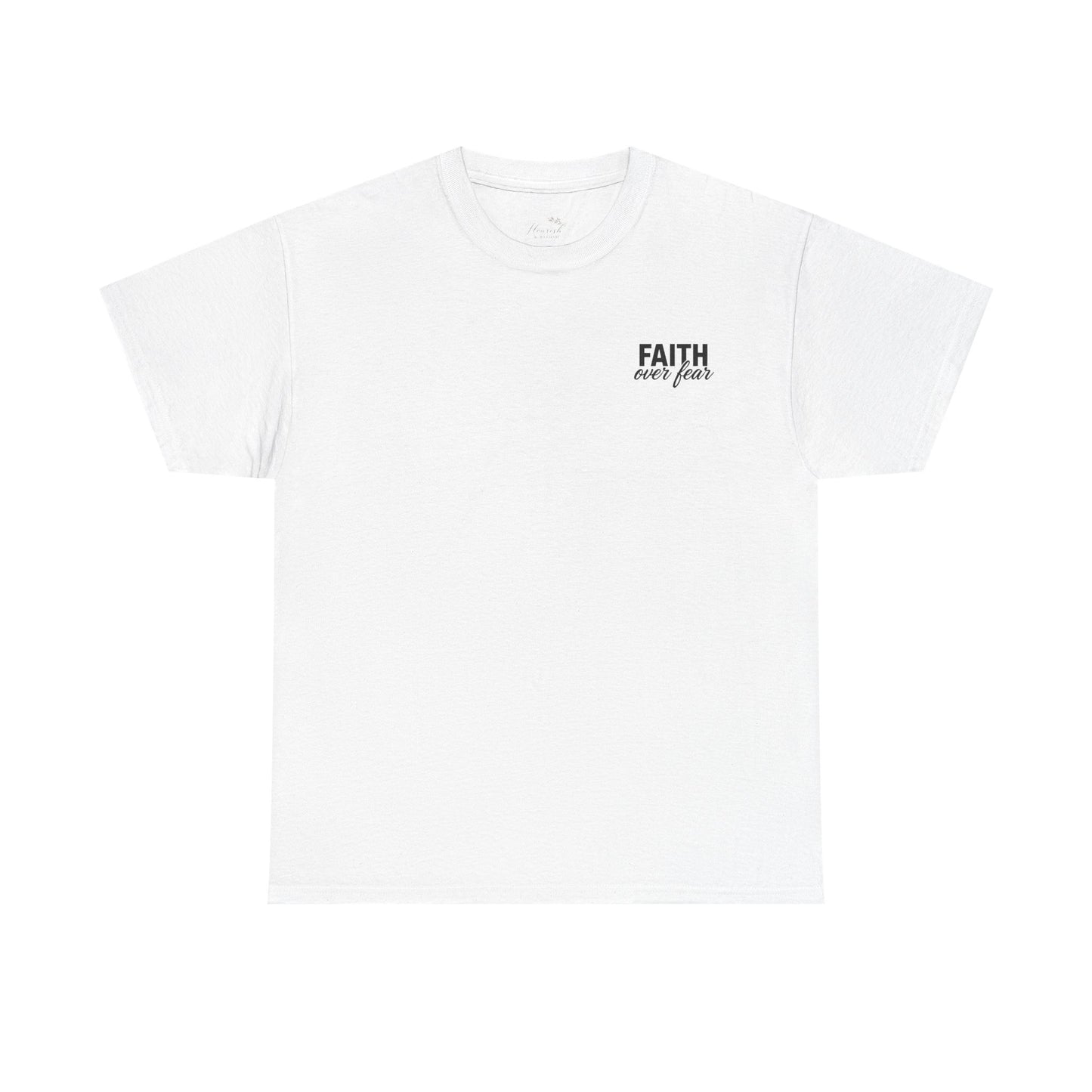 Faith Over Fear T‑Shirt — PINK Christian Cross Graphic Tee