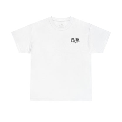 Faith Over Fear T‑Shirt — PINK Christian Cross Graphic Tee