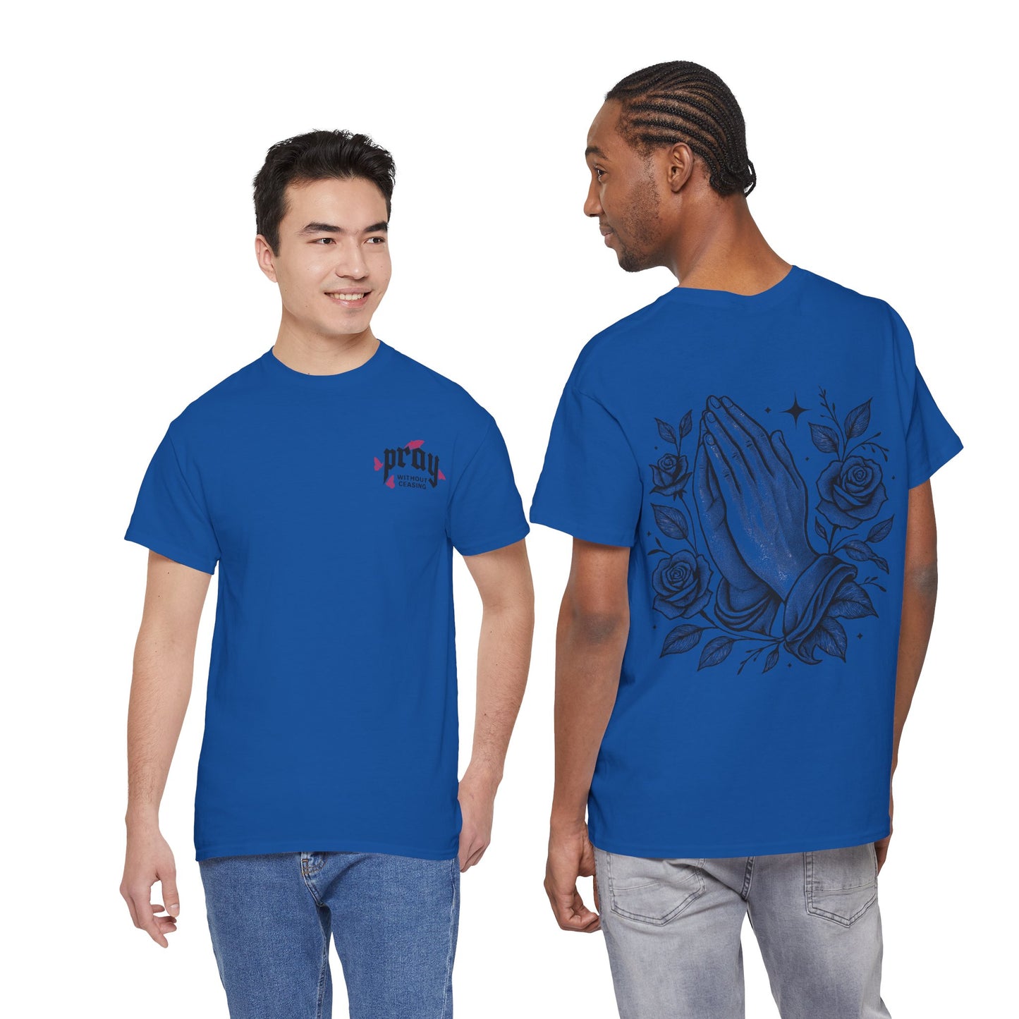 Prayer Hands T-Shirt — Pray Without Ceasing Graphic Unisex Tee
