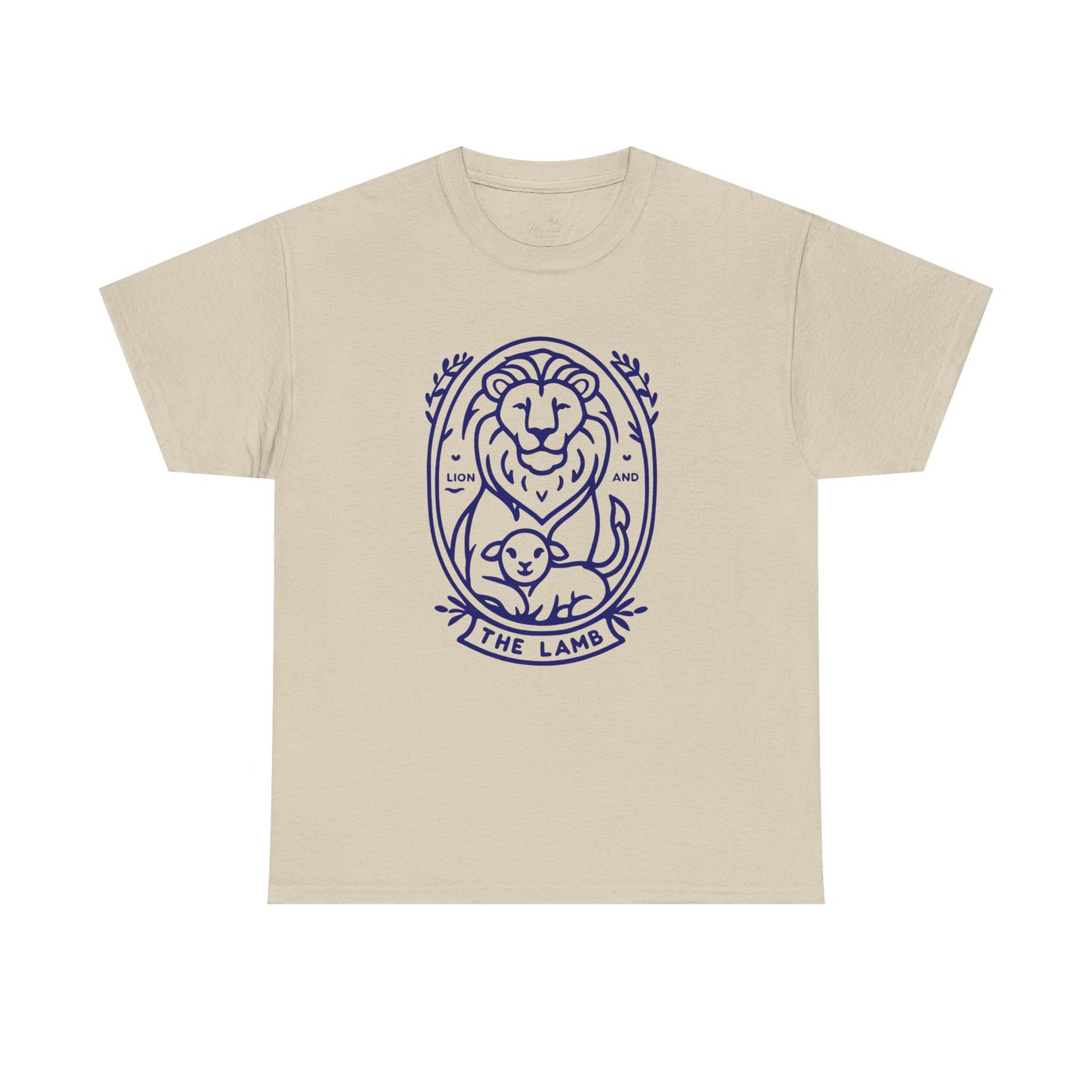 The Lamb Crewneck T‑Shirt — Lion & Lamb Faith Graphic Tee
