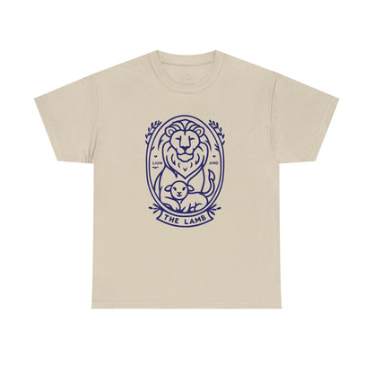 The Lamb Crewneck T‑Shirt — Lion & Lamb Faith Graphic Tee
