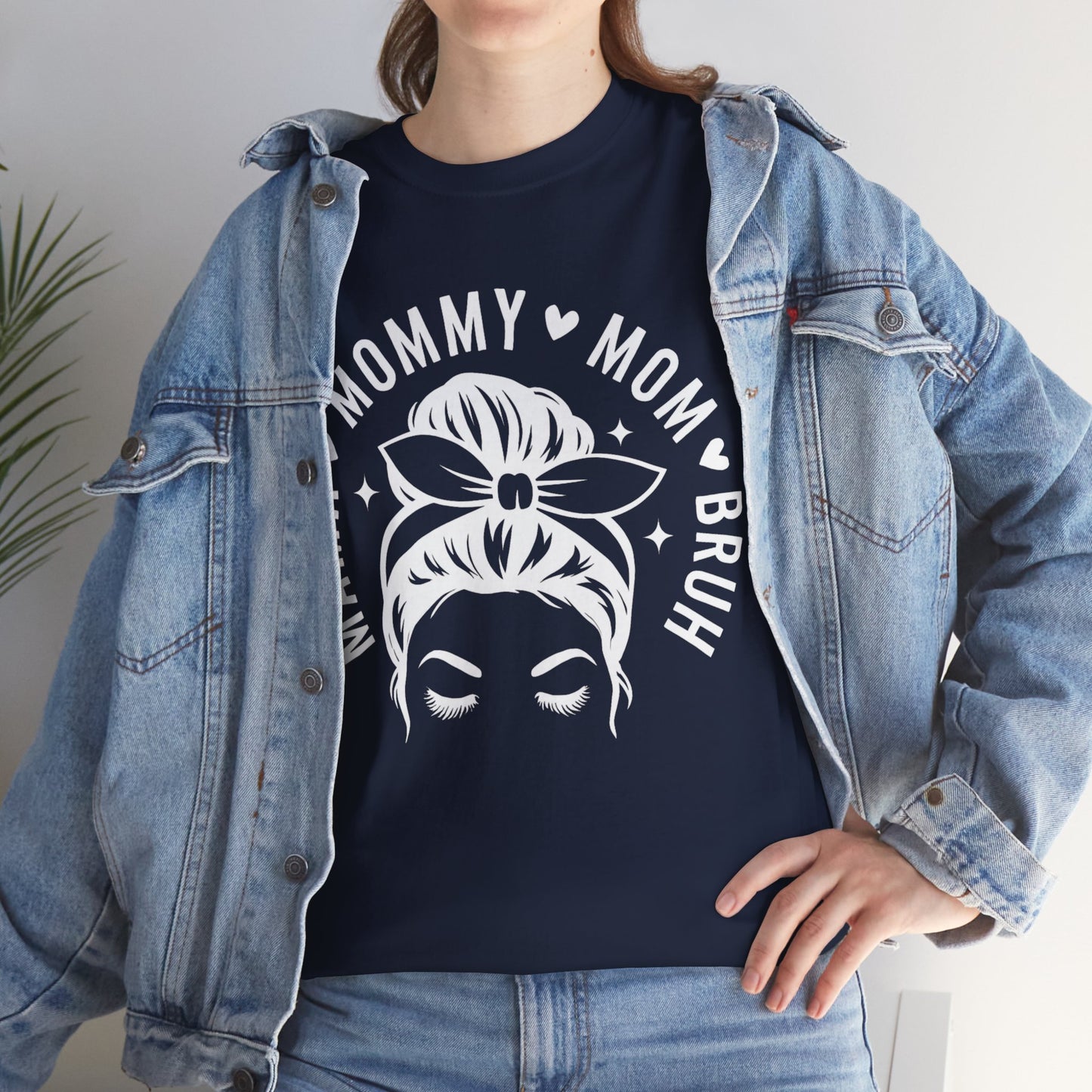 Mommy Mom Bruh T-Shirt – Messy Bun Mama Graphic Tee