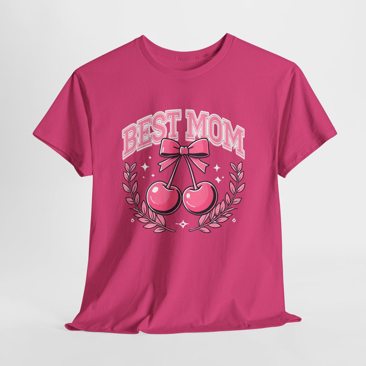 Best Mom Cherry Tee — Cute Pink Mother's Day T-Shirt
