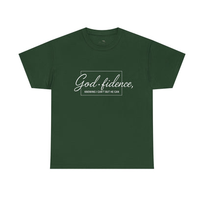 God-fidence Unisex Tee — Inspirational Christian Script T-Shirt