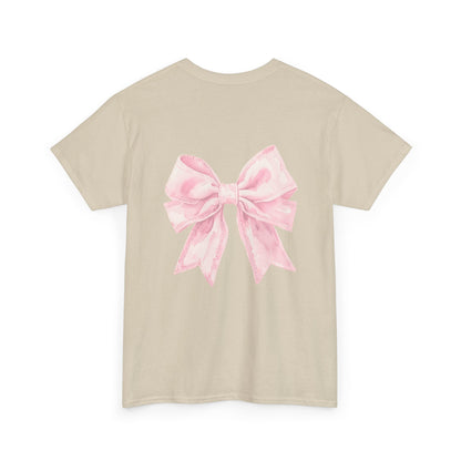 Feeling Bonita Tee — Pink Bow Graphic Cotton T‑Shirt