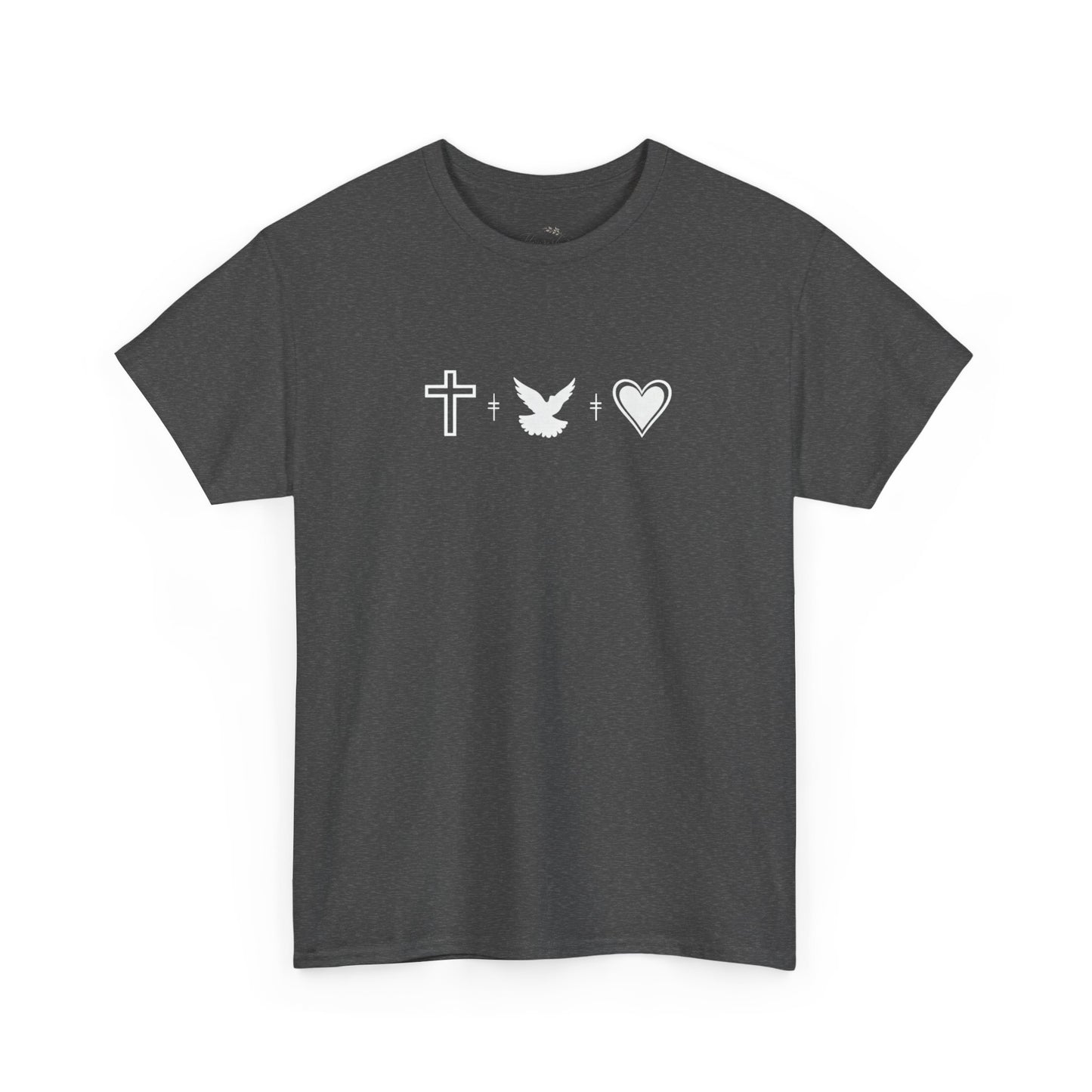 Worship Tee — "I Was Built to Worship" Christian Cross + Dove + Heart T‑Shirt