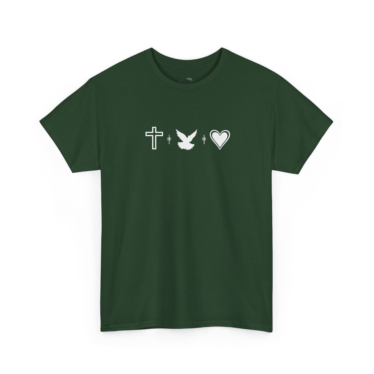 Worship Tee — "I Was Built to Worship" Christian Cross + Dove + Heart T‑Shirt
