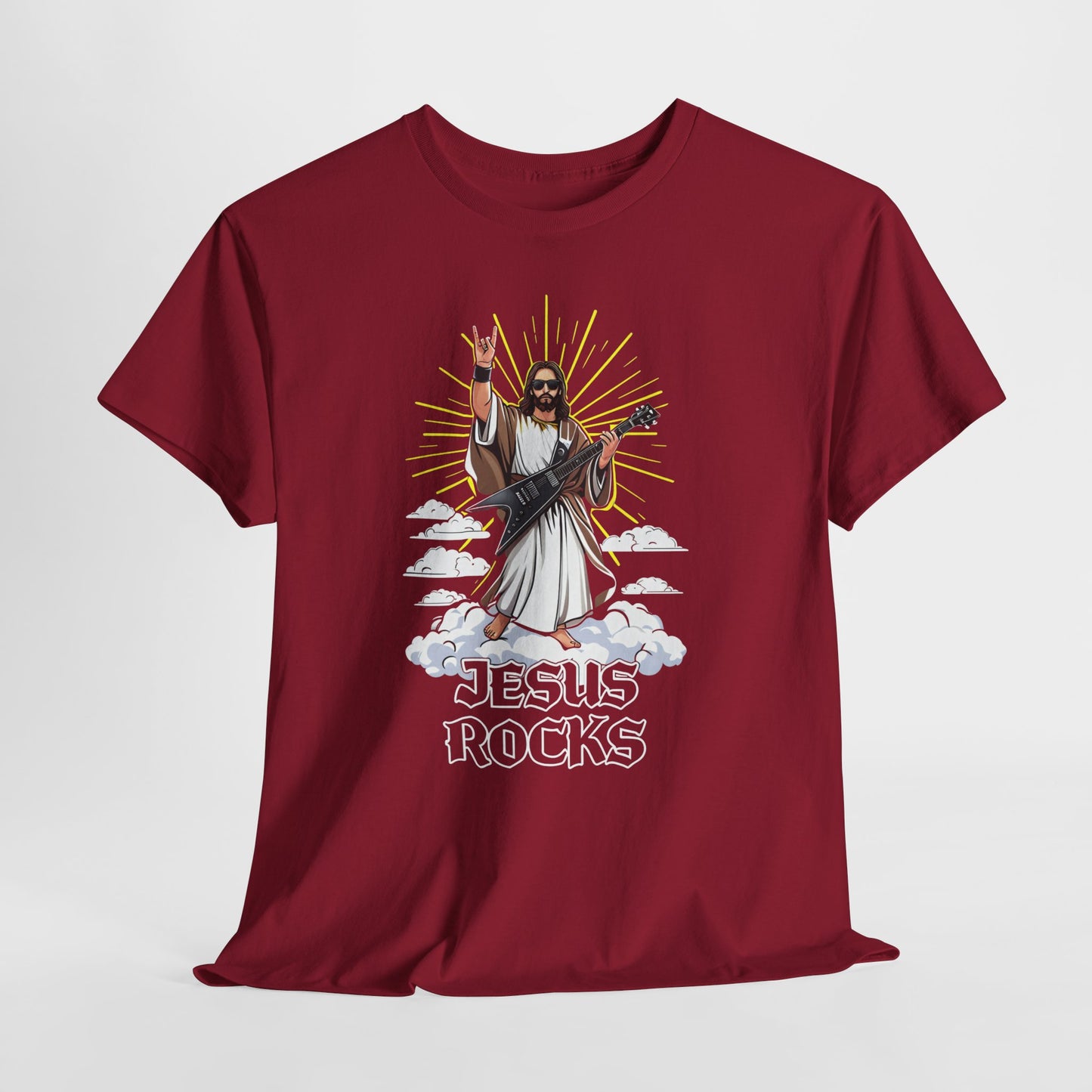 Jesus Rocks T‑Shirt — Rock & Faith Graphic Tee