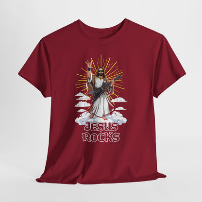 Jesus Rocks T‑Shirt — Rock & Faith Graphic Tee