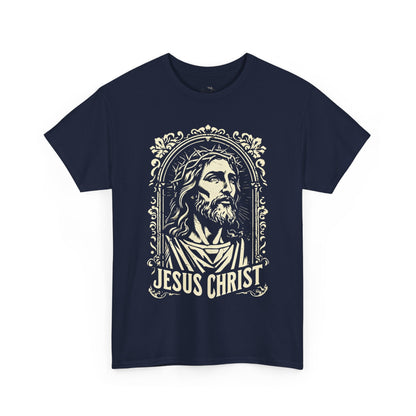 Jesus Christ Front Graphic Tee - Vintage Ornate T-Shirt