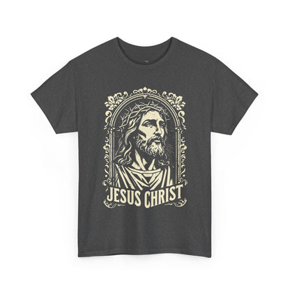 Jesus Christ Front Graphic Tee - Vintage Ornate T-Shirt