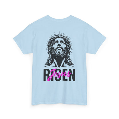 Christian 'Risen' PINK T-Shirt — Jesus Crown of Thorns Resurrection Tee