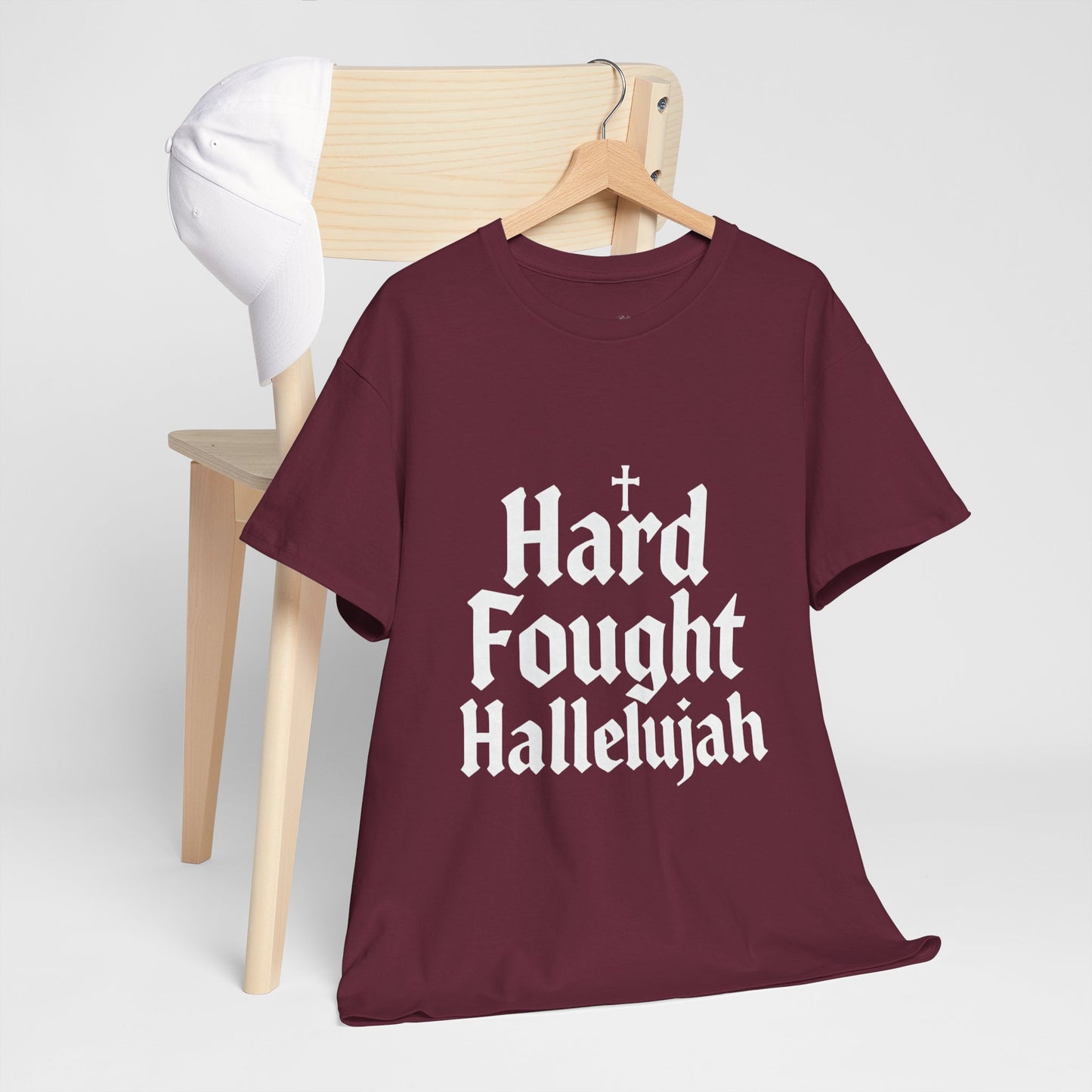 Hard Fought Hallelujah Tee – Christian Inspirational Gospel T-Shirtb (UNISEX)
