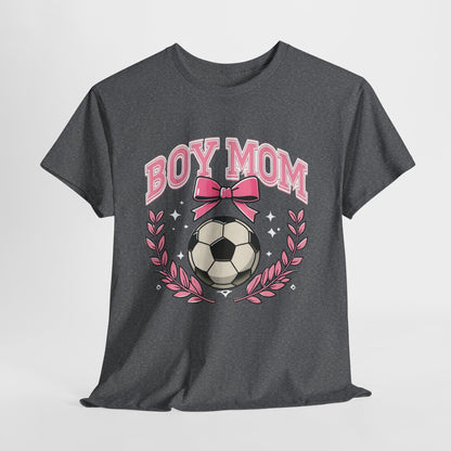 Boy Mom T-Shirt — Pink Laurel Bow