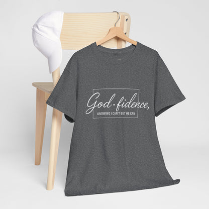 God-fidence Unisex Tee — Inspirational Christian Script T-Shirt