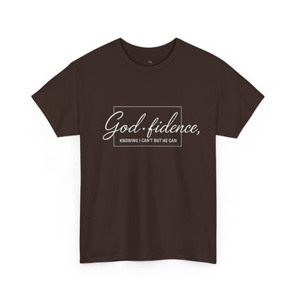 God-fidence Unisex Tee — Inspirational Christian Script T-Shirt