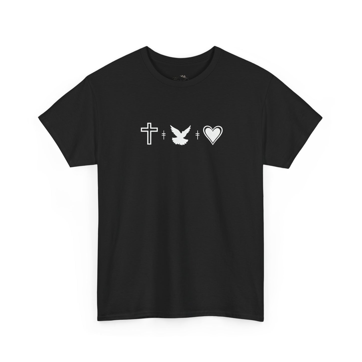 Worship Tee — "I Was Built to Worship" Christian Cross + Dove + Heart T‑Shirt