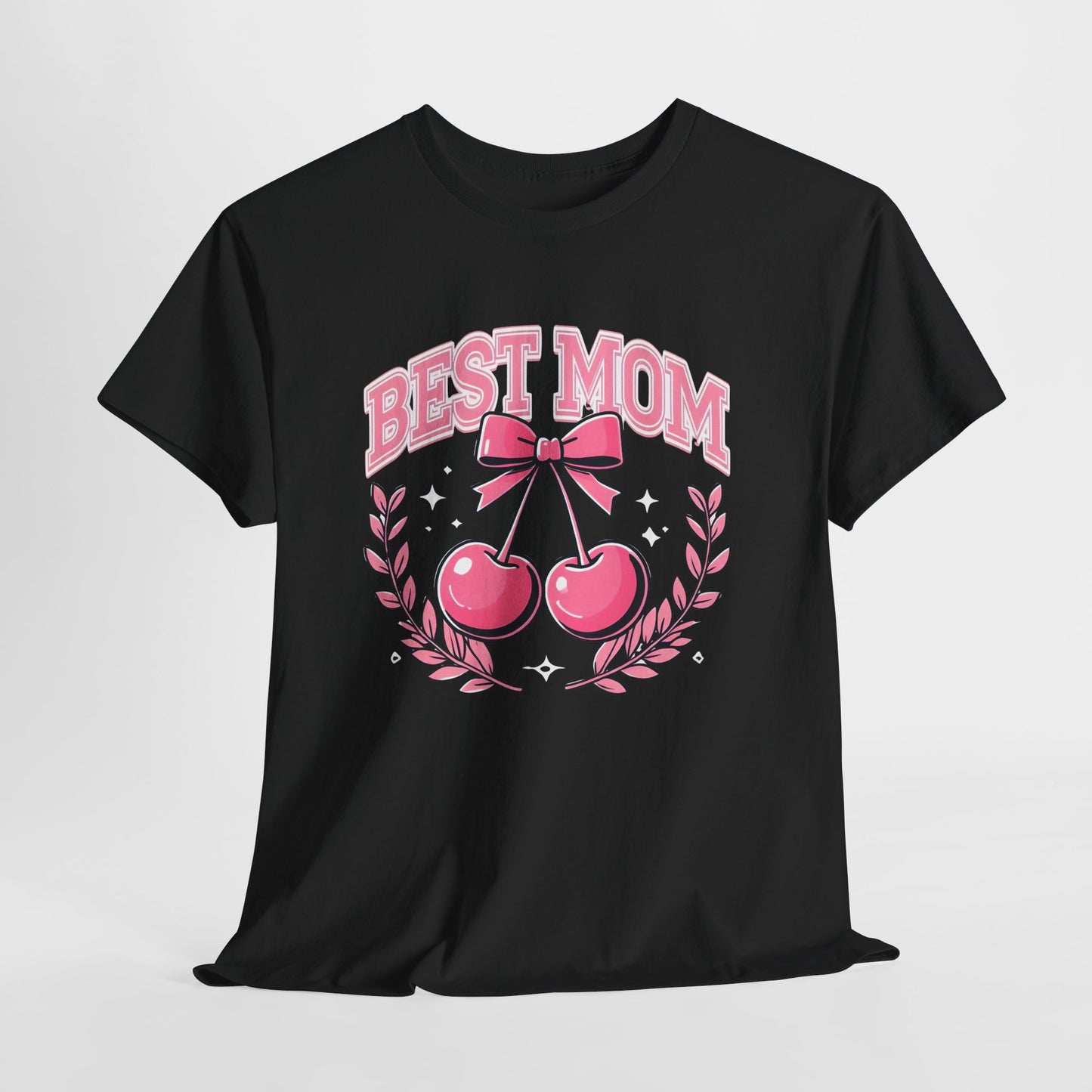 Best Mom Cherry Tee — Cute Pink Mother's Day T-Shirt