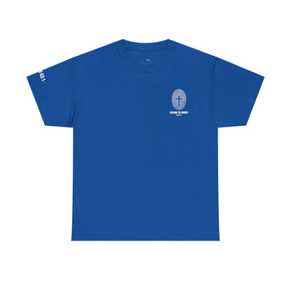 Belong to Christ T-Shirt — Christian Cross Fingerprint Tee (Isaiah 43:1)