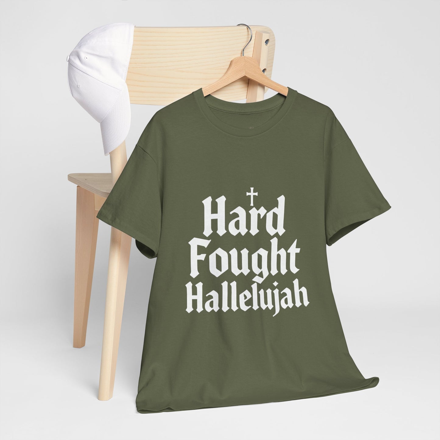 Hard Fought Hallelujah Tee – Christian Inspirational Gospel T-Shirtb (UNISEX)