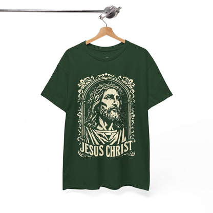 Jesus Christ Front Graphic Tee - Vintage Ornate T-Shirt