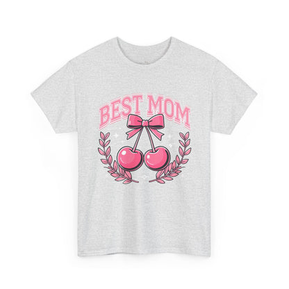 Best Mom Cherry Tee — Cute Pink Mother's Day T-Shirt