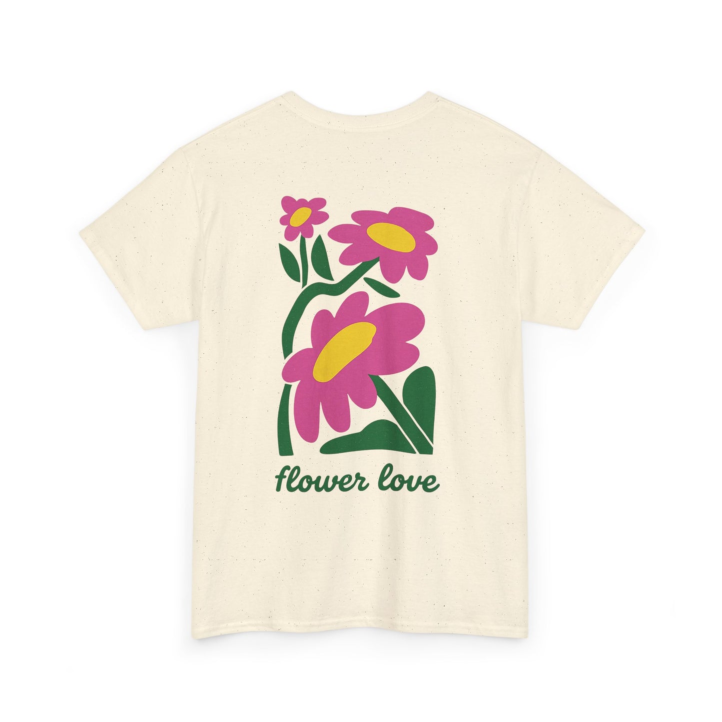 Flower Love T‑Shirt — Retro Pink Floral Graphic Tee