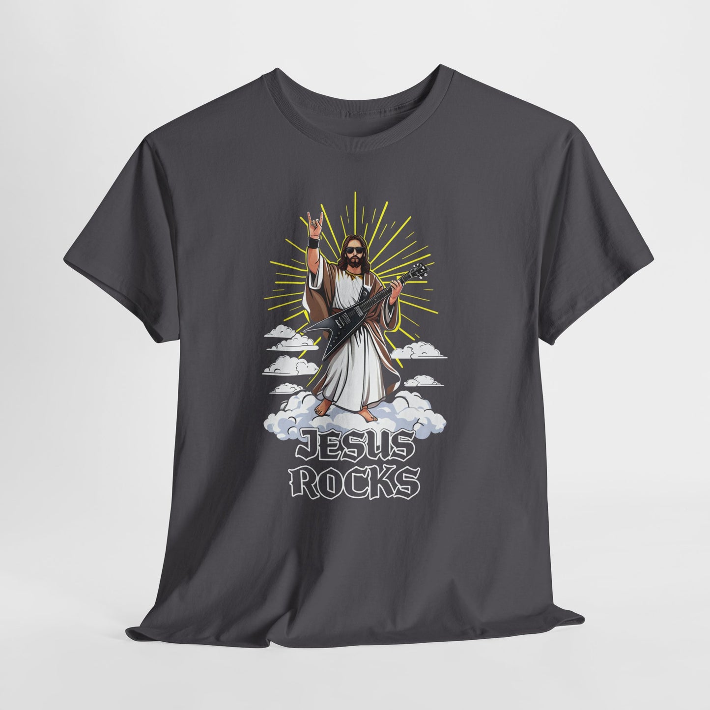 Jesus Rocks T‑Shirt — Rock & Faith Graphic Tee
