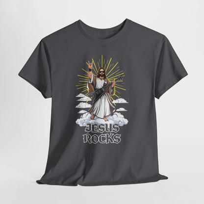 Jesus Rocks T‑Shirt — Rock & Faith Graphic Tee