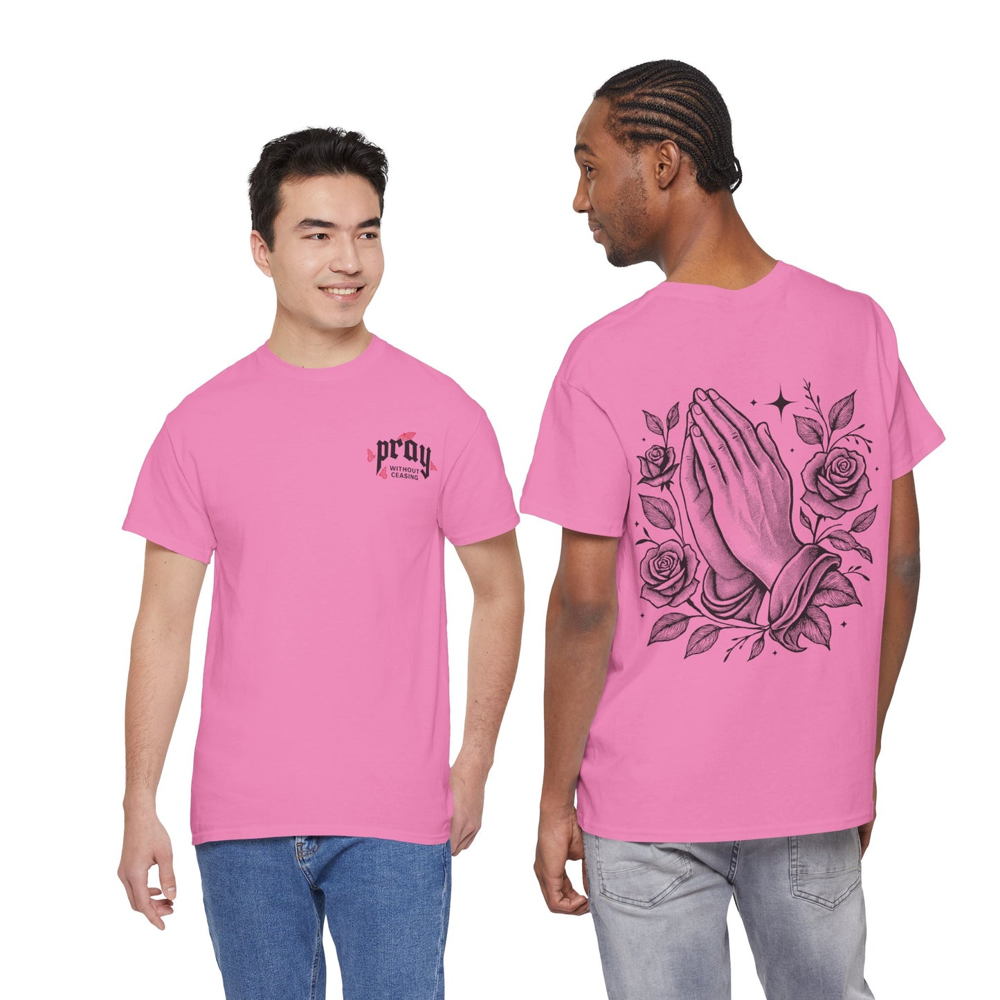 Prayer Hands T-Shirt — Pray Without Ceasing Graphic Unisex Tee