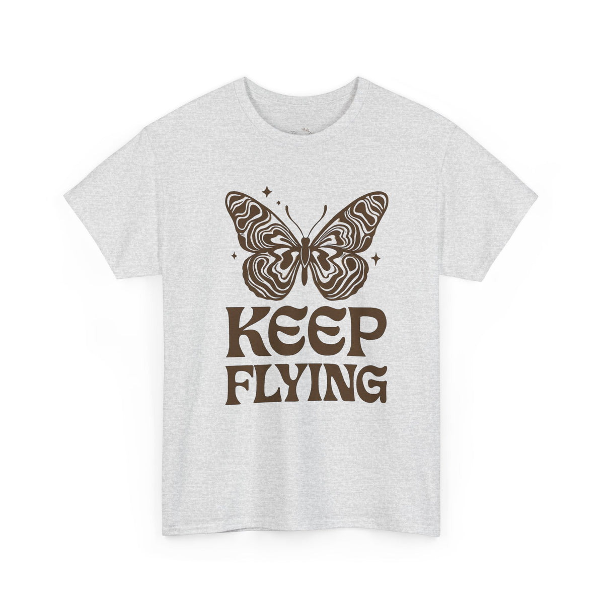 Keep Flying Butterfly Tee — Retro Motivational Graphic Shirt
