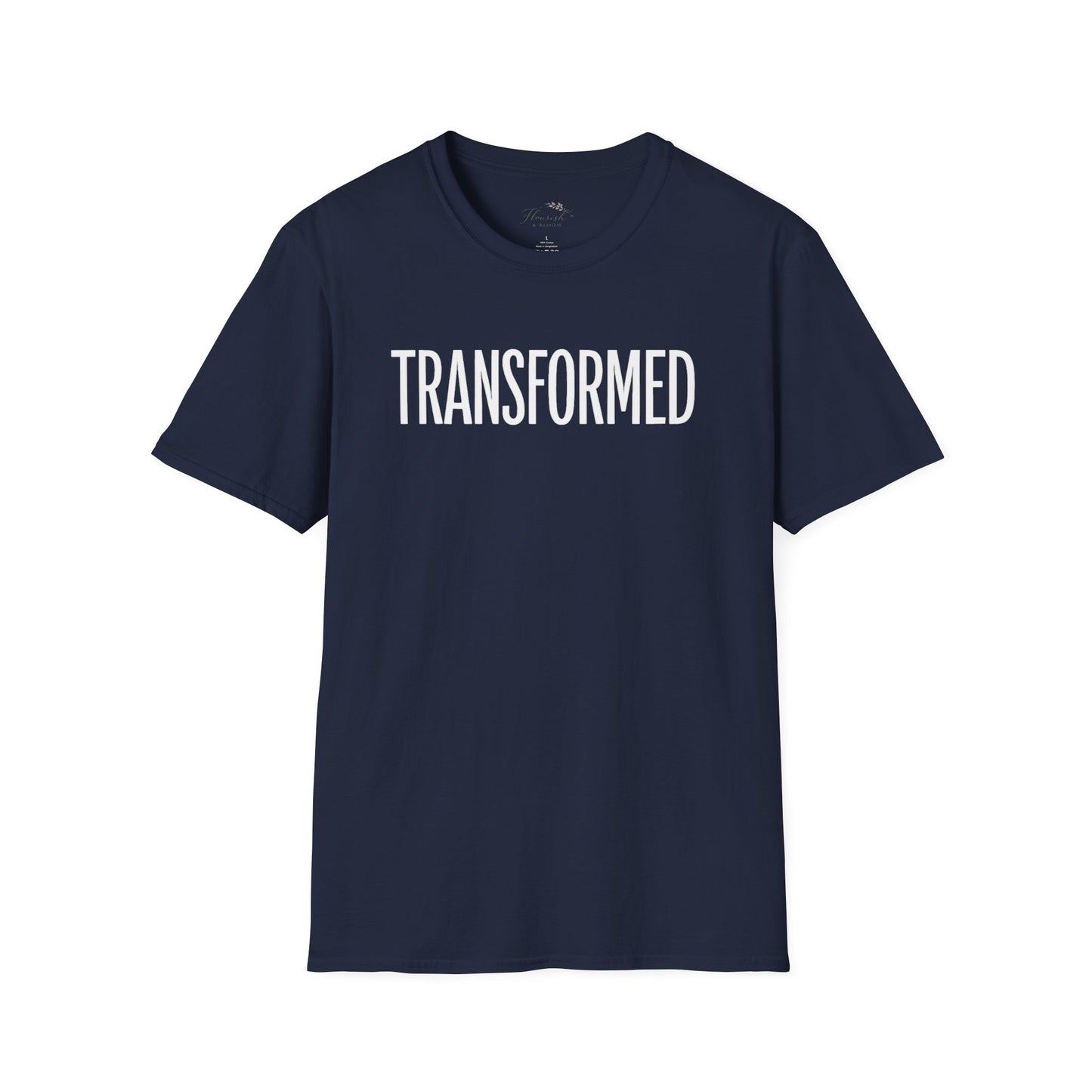 Floral Inspirational 'Transformed' Graphic Tee