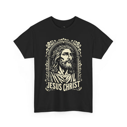 Jesus Christ Front Graphic Tee - Vintage Ornate T-Shirt