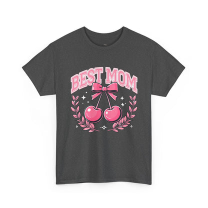 Best Mom Cherry Tee — Cute Pink Mother's Day T-Shirt