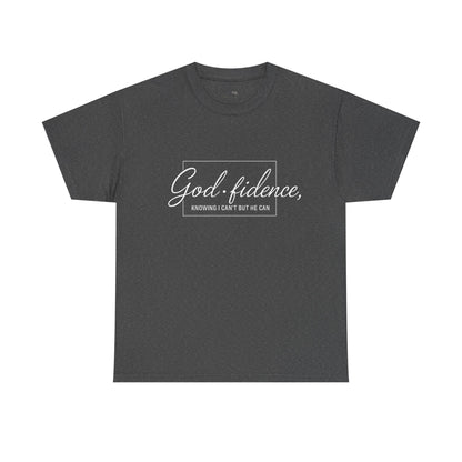 God-fidence Unisex Tee — Inspirational Christian Script T-Shirt