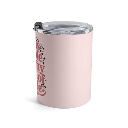 10oz Pink Faith Tumbler – “Jesus People Are My Kind Of People” Travel Cup