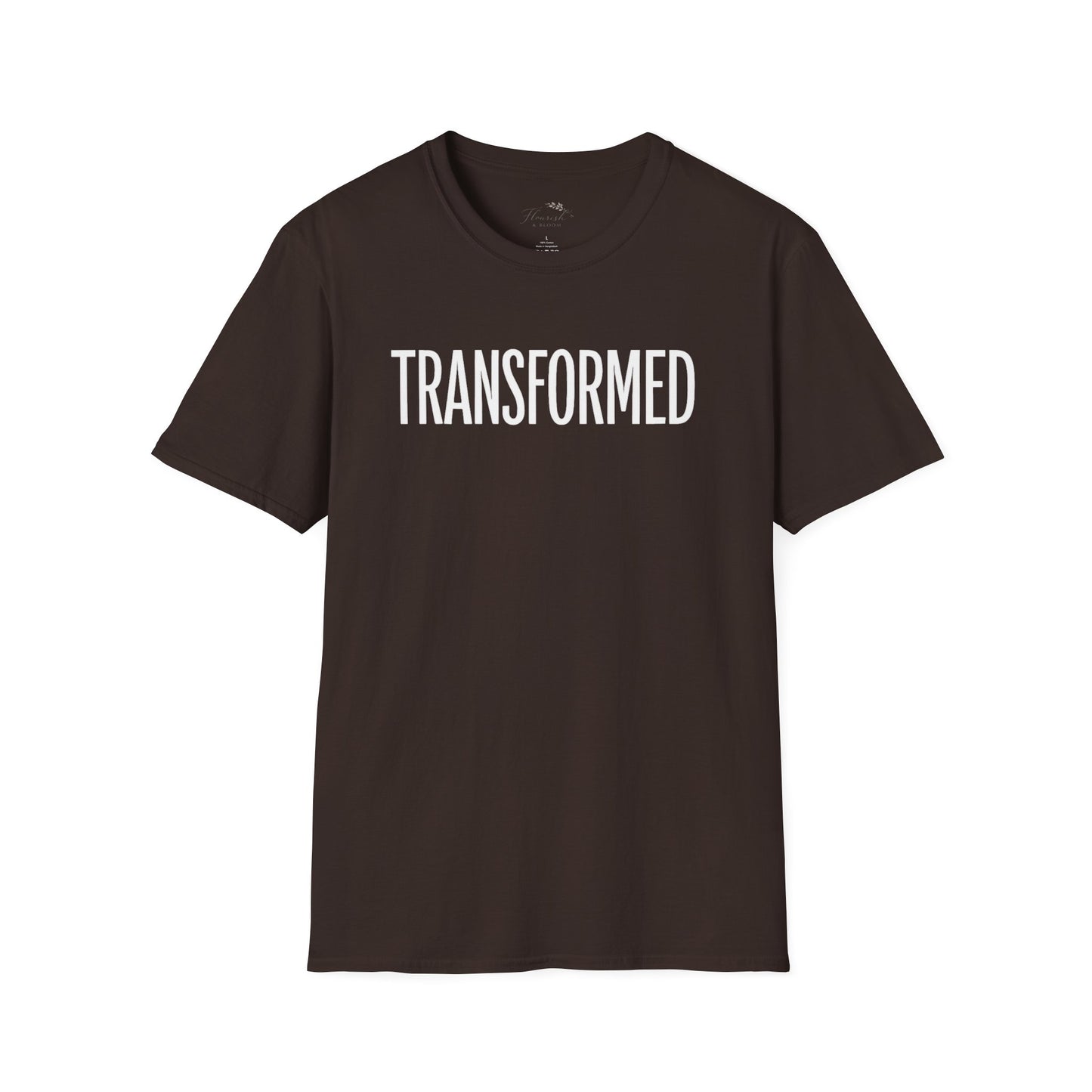 Floral Inspirational 'Transformed' Graphic Tee