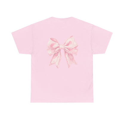 Feeling Bonita Tee — Pink Bow Graphic Cotton T‑Shirt