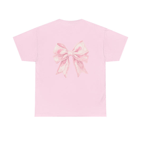 Feeling Bonita Tee — Pink Bow Graphic Cotton T‑Shirt